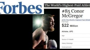 Conor McGregor, citado pela FORBES, permanece em sua busca porA�outras divisA�es do Ultimate.