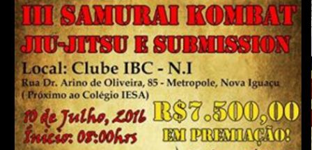 Atletas da BAIXADA se preparam para o SAMURAI KOMBAT de JIU-JITSU e SUBMISSION