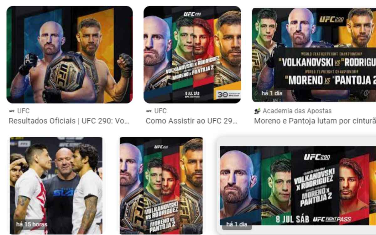 Veja o CARD do UFC 290